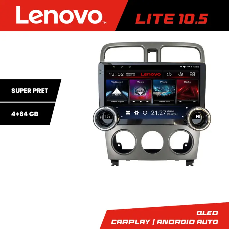 Navigație Android Subaru Forester 2004-2008 Lenovo 10.5 inch 4+64GB Doar azi