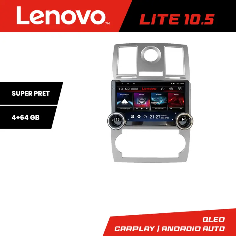 Navigație Chrysler 300C 2004-2008 Lenovo 10.5 inch 4+64GB Android Noutate