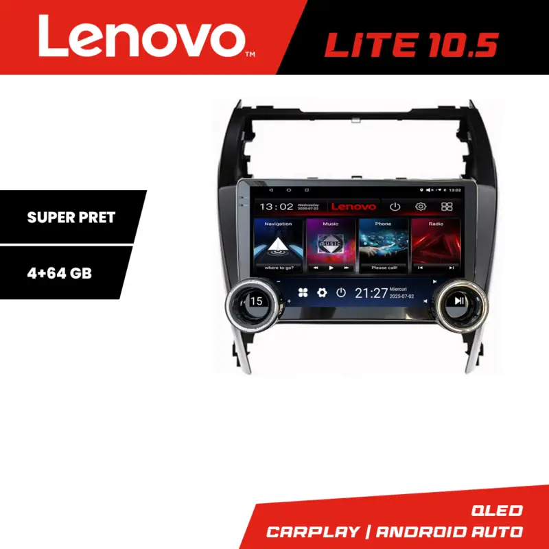 Navigatie Toyota Camry 2012-2018 Lenovo 10.5 inch 4GB+64GB Android Noutate