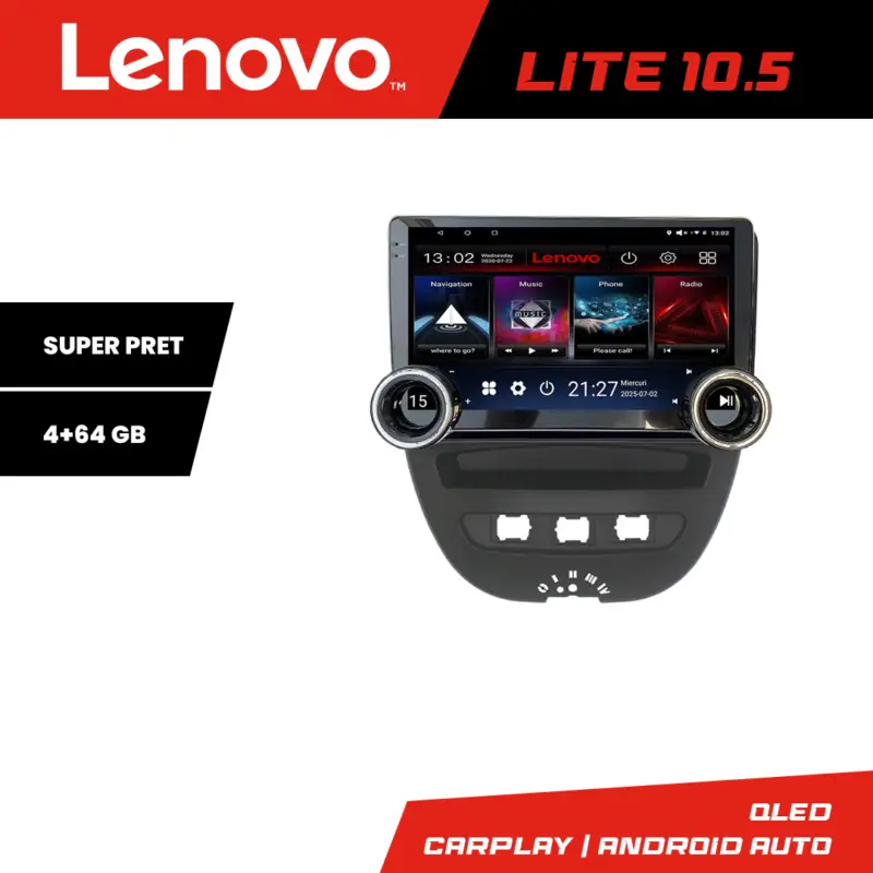 Navigație Android 10.5 inch pentru Citroen C1, Peugeot 107 și Toyota Aygo 2005-2014 Vezi acum