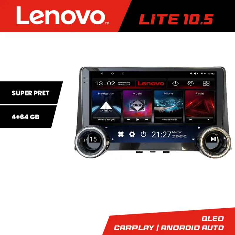 Navigatie Android Citroen Berlingo 2019-2021 Lenovo 10.5 inch 4+64GB Cumpără acum