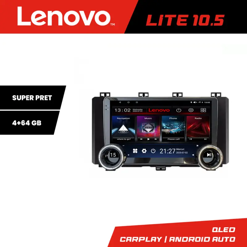 Ieftin Navigație Android Seat Ateca Lenovo 10.5 inch 4GB+64GB WiFi GPS