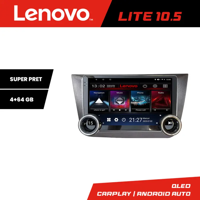 Navigație Seat Altea 2005-2014 Lenovo 10.5 inch 4+64GB Android GPS Popular