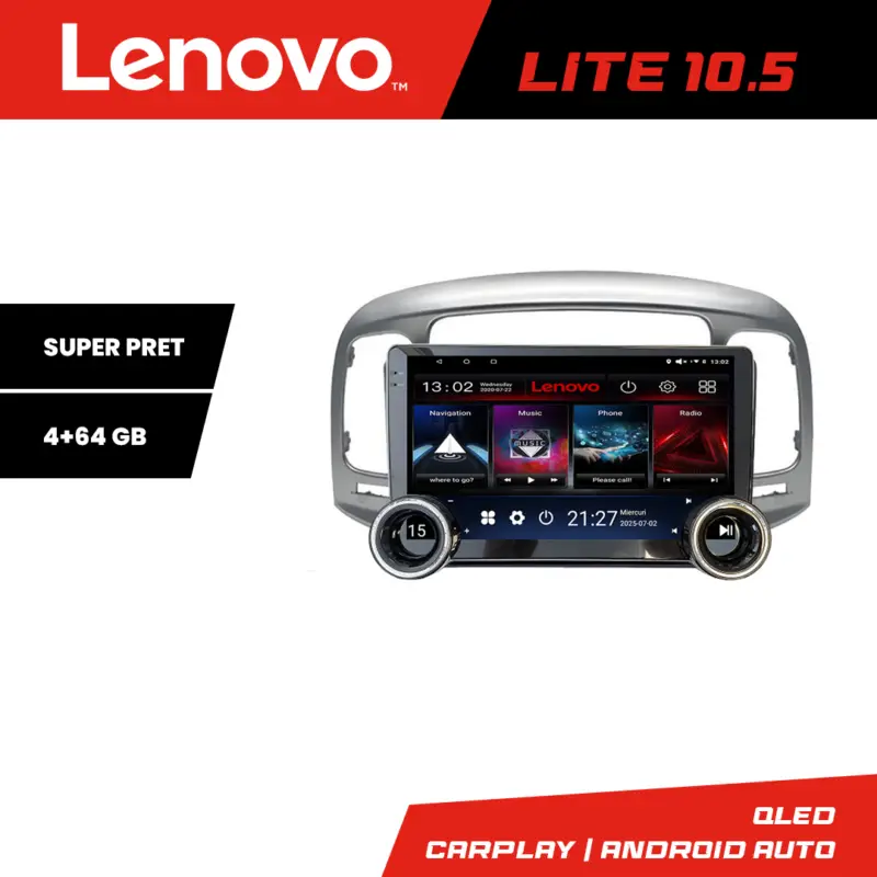 Cumpără acum Navigație Hyundai Accent 2006-2012 Lenovo 10.5 inch, 4GB RAM, 64GB, Android