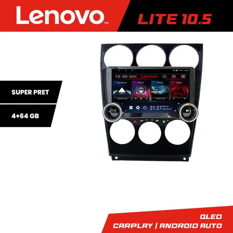 Preț redus Navigație Mazda 6 2004-2008 Lenovo 10.5 inch 4+64GB Android GPS