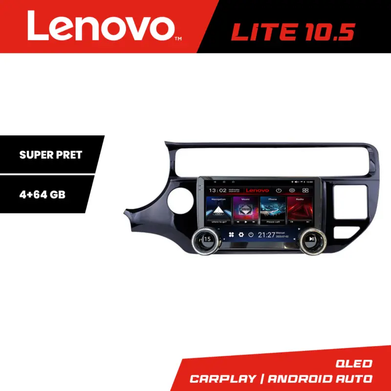 Navigație Android Kia Rio 2014-2017 Lenovo 10.5 inch 4GB+64GB GPS Reducere extra
