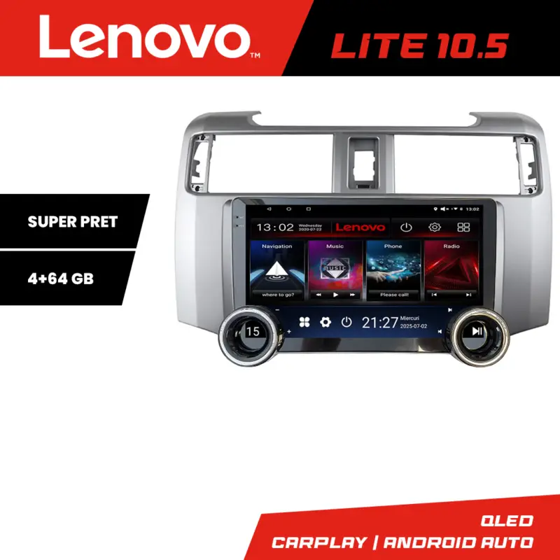 Reduceri Navigație Toyota 4Runner 2009-2019 Lenovo 10.5 inch 4GB+64GB Android