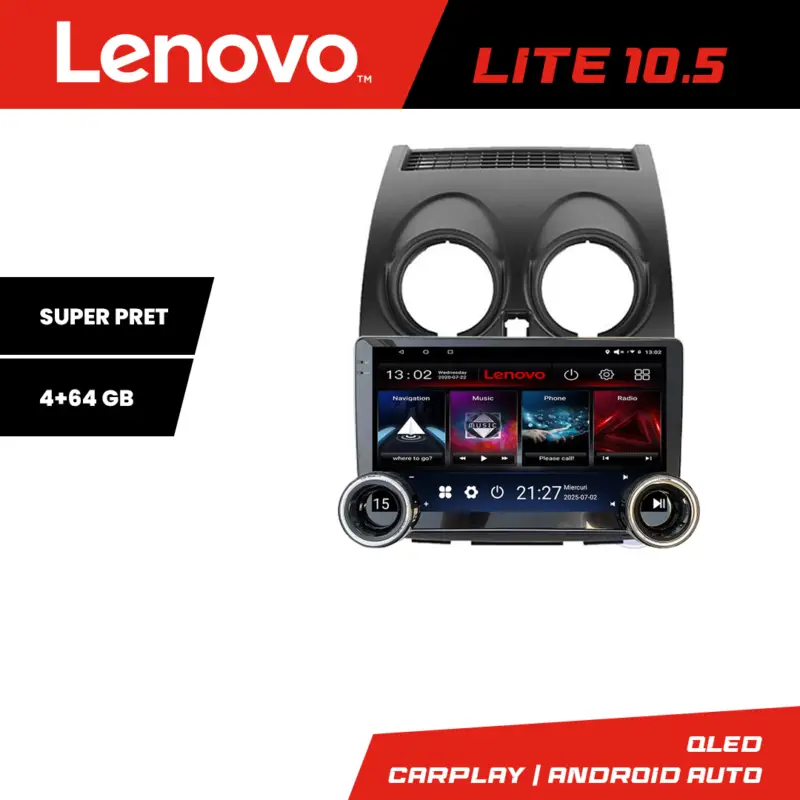 Ofertă de sezon Navigație Nissan Qashqai 2007-2013 Lenovo 10.5 inch 4+64GB Android