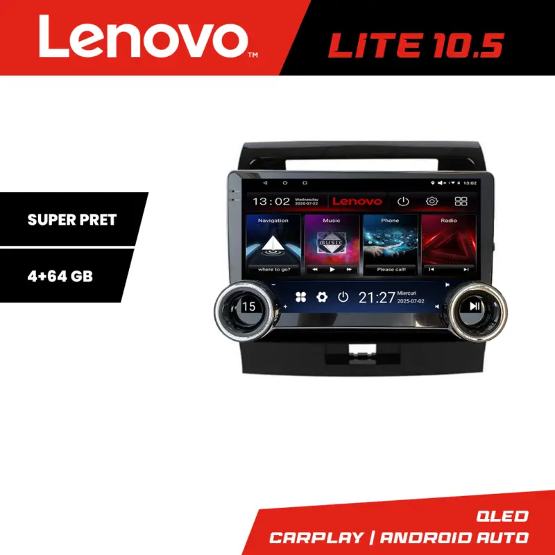 Navigație Toyota Land Cruiser L200 10.5 inch Android 4+64GB Lenovo Ultima șansă