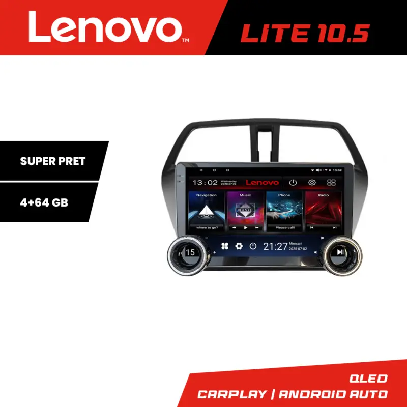 Navigație Android Suzuki S-Cross Lenovo Lite 10.5, 4+64GB, WiFi 5GHz Chilipir