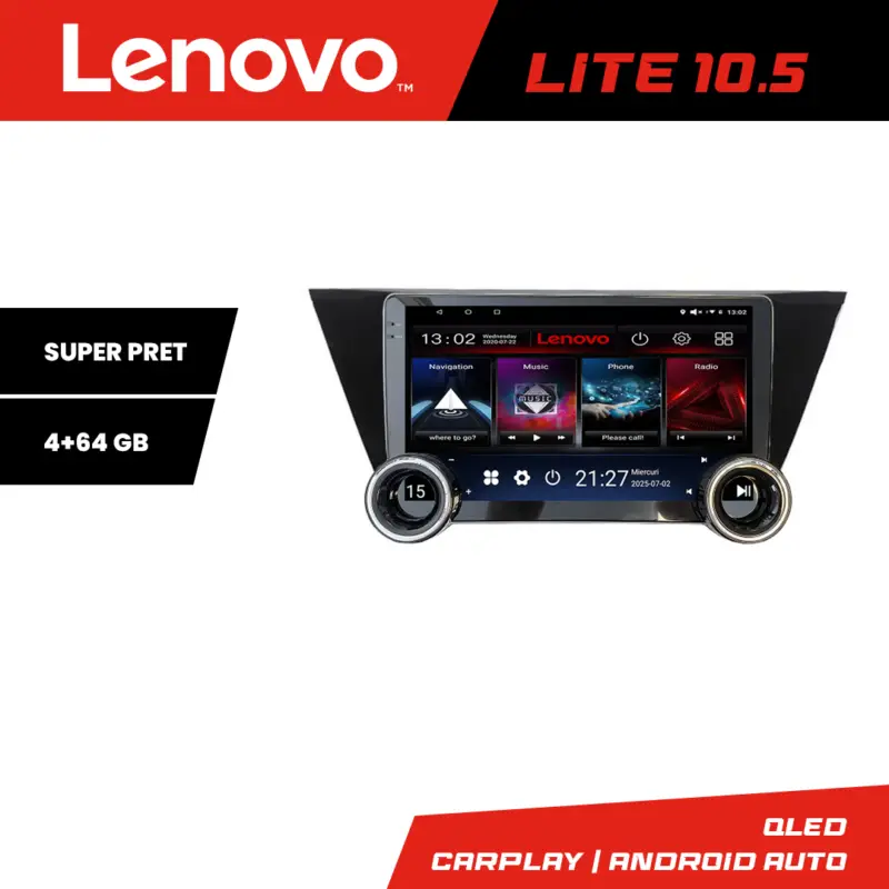 Ultima șansă Navigație Android Lenovo 10.5 inch pentru VW Touran 2016+ 4+64GB
