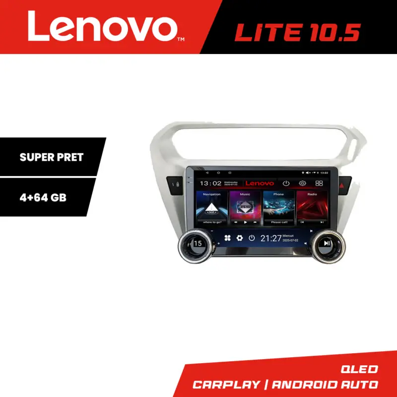 Navigatie Android Peugeot 301 si Citroen C-Elysee 10.5 inch 4+64GB Livrare rapidă