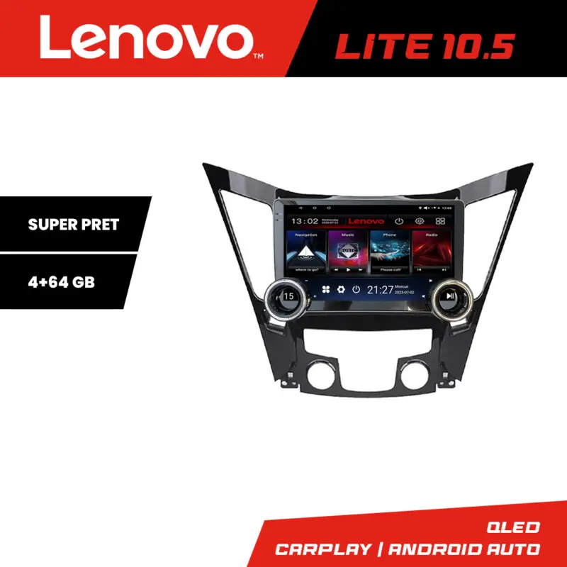 Navigație Hyundai Sonata 2011-2015 Lenovo 10.5 inch 4+64GB Android GPS Ofertă specială