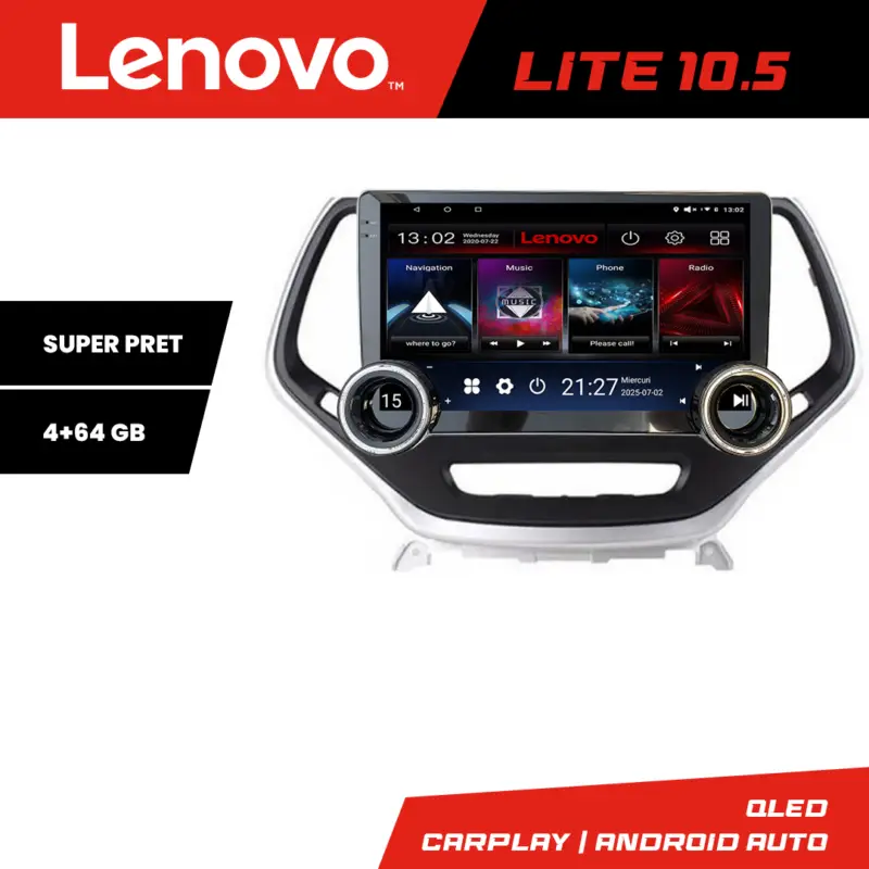 Nu rata Navigatie Android Jeep Cherokee 2014-2019 Lenovo 10.5 inch 4+64GB