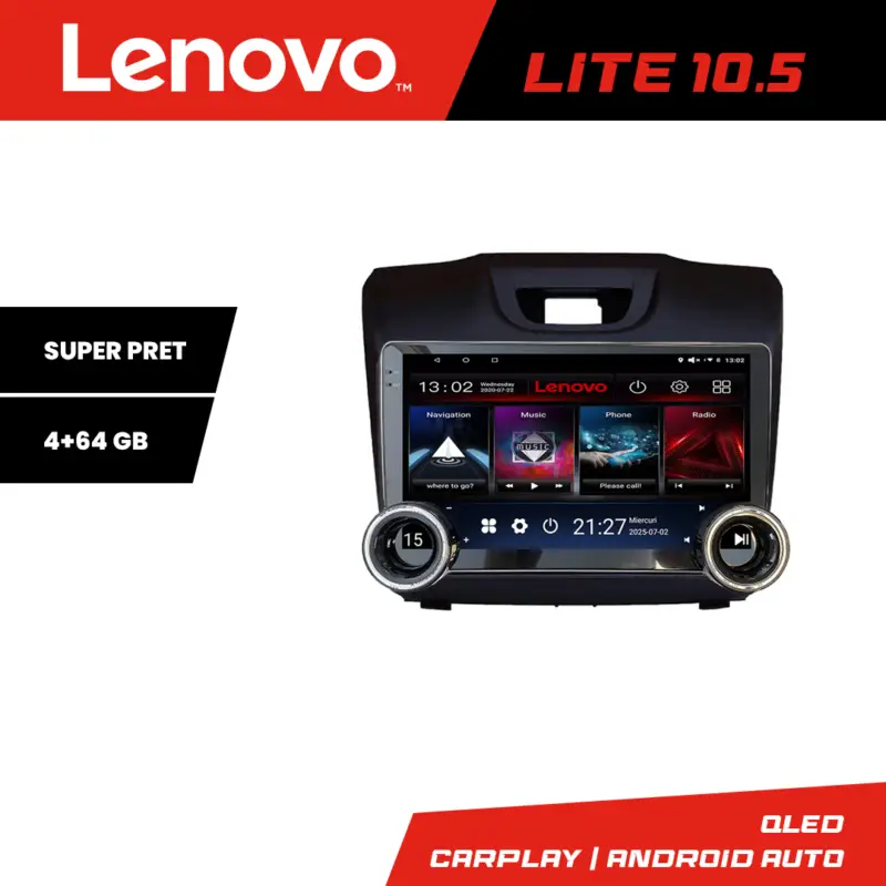 Cumpără acum Navigație Android Isuzu D-Max 2015+ Lenovo 10.5 inch 4GB+64GB GPS WiFi