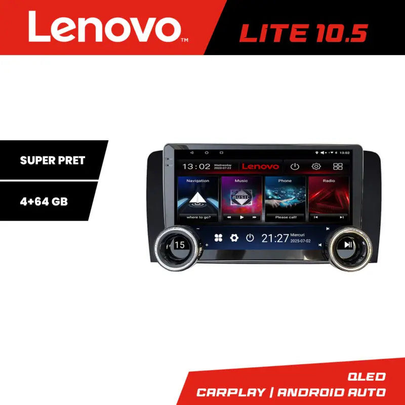 Retur gratuit Navigație Android Mercedes Clasa R W251 Lenovo 10.5 inch 4+64GB