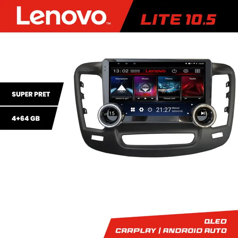 Reducere Navigatie Android Chrysler 200 2015-2019 Lenovo 10.5 inch 4+64GB