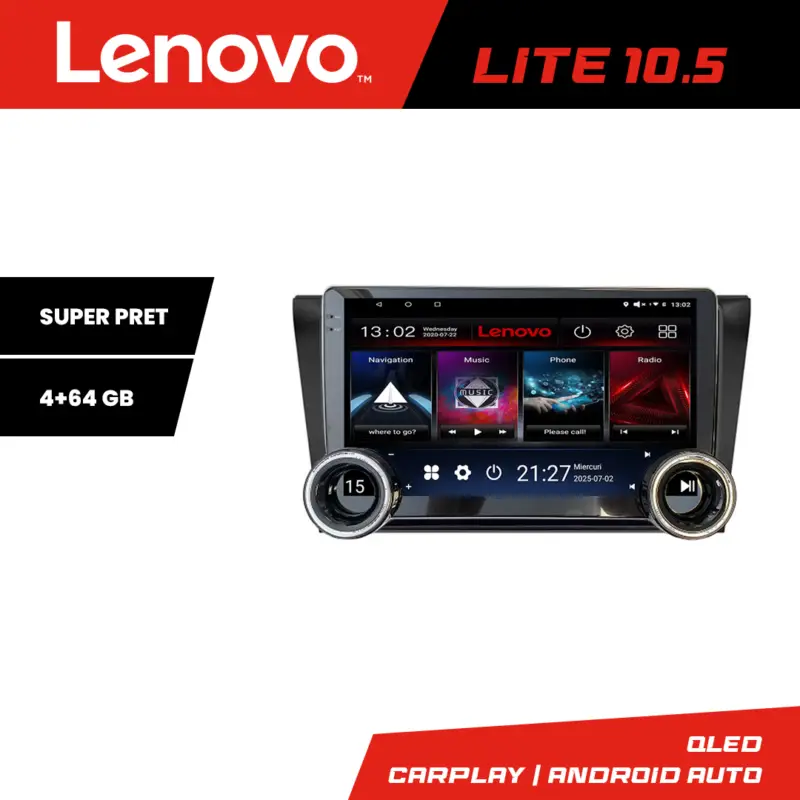 Navigatie Mazda 3 2004-2009 Lenovo 10.5 inch 4+64GB Android GPS WiFi Reducere de preț