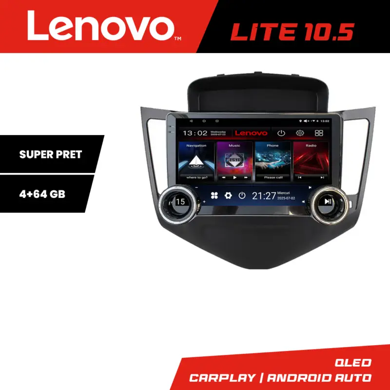 Ofertă exclusivă Navigație Android Chevrolet Cruze 2009-2013 Lenovo 10.5 inch 4GB+64GB