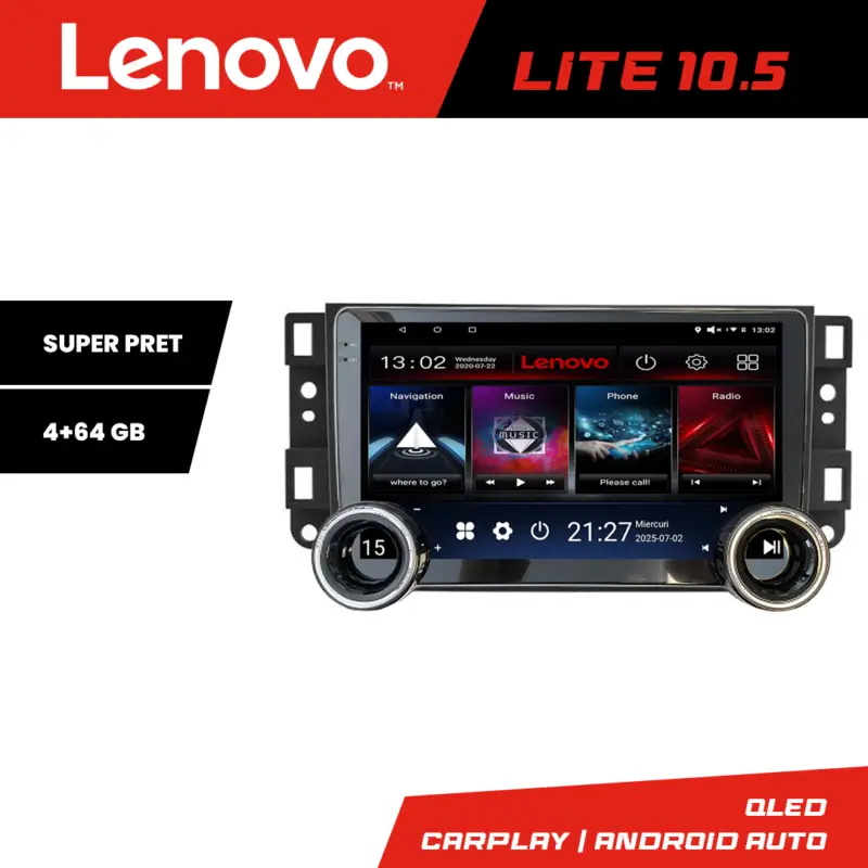 Navigație Chevrolet Captiva 2008-2012 Lenovo 10.5 inch 4+64GB Android Reducere