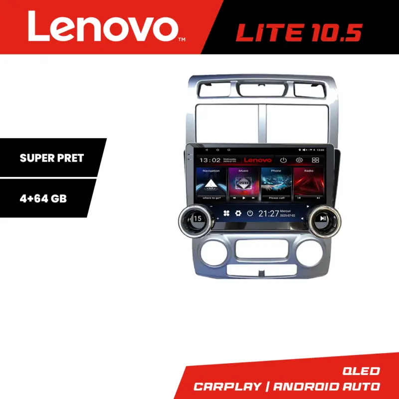 Reducere Navigatie Android Kia Sportage 2005-2007 Lenovo 10.5 inch 4GB+64GB