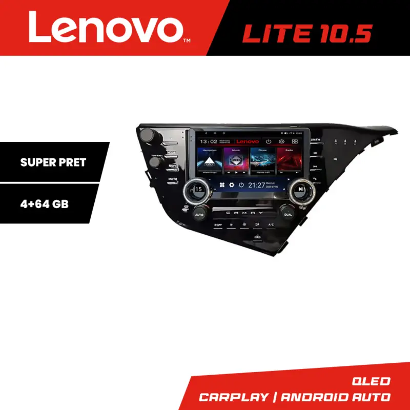 Navigatie Toyota Camry 2017-2021 Lenovo 10.5 inch 4GB+64GB Android Retur gratuit