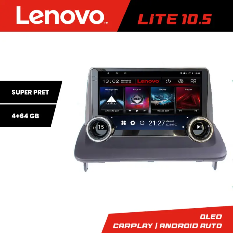 Navigatie Volvo C40 Lenovo 10.5 inch 4+64 GB, Android, WiFi, GPS Reducere extra