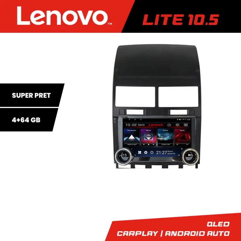 Navigatie Android VW Touareg 2004-2011 Lenovo 10.5 inch 4+64 GB GPS Reducere de preț