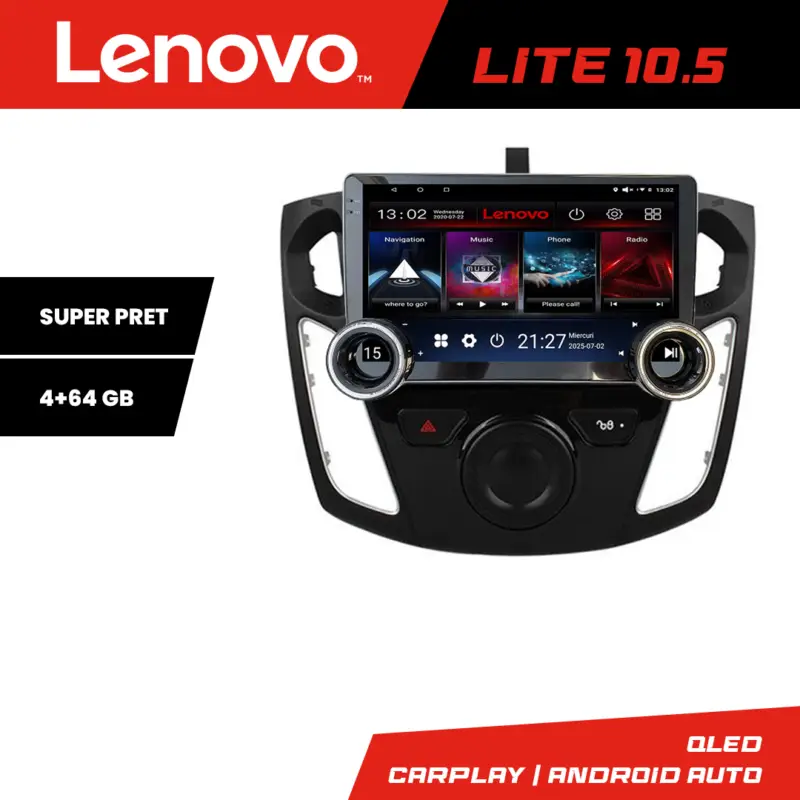 Livrare rapidă Navigatie Ford Focus 3 2011-2018 Lenovo 10.5 inch Android 4GB+64GB