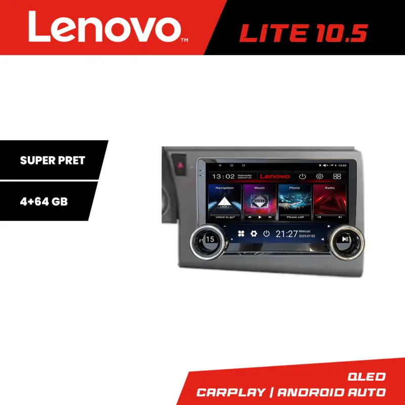 Plată securizată Navigatie Audi A6 C6 2004-2010 Lenovo 10.5 inch 4+64 GB Android GPS