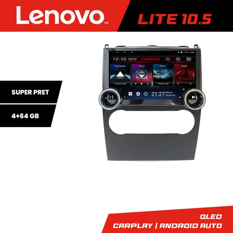 Navigație Mercedes Clasa A W169 2004-2012 Lenovo 10.5 inch 4+64GB Android Calitate înaltă