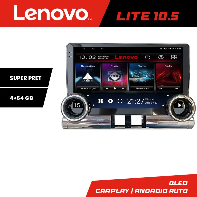 Vezi acum Navigatie Android Citroen C3 2017-2024 Lenovo 10.5 inch 4GB+64GB