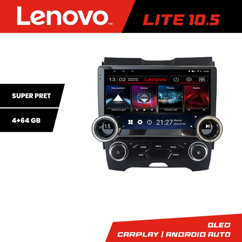 Vezi acum Navigatie Android Ford Edge 2015-2021 Lenovo 10.5 inch 4GB+64GB