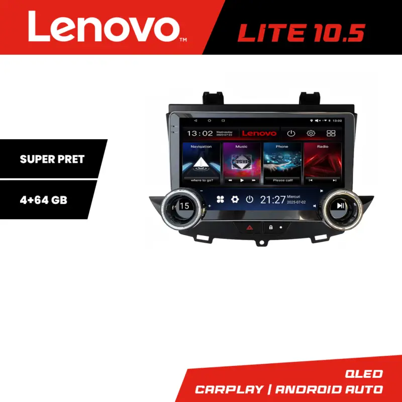 Navigație Opel Grandland X și Crossland X 2016-2020 Lenovo 10.5 inch 4+64GB Reduceri