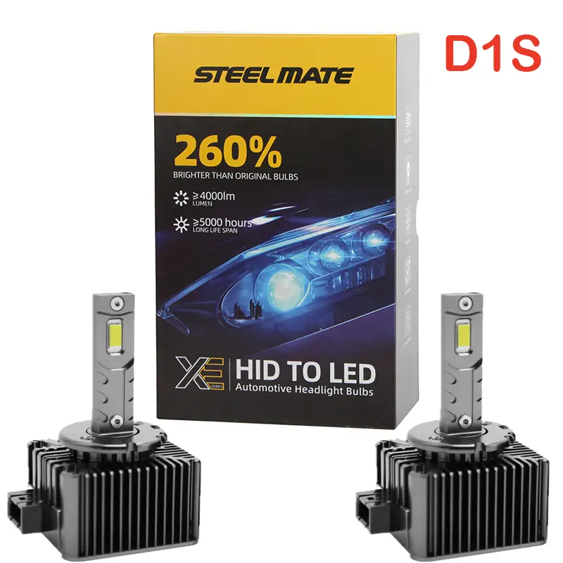 Set 2 becuri LED D1S Steelmate 6000K Plug & Play, conversie HID la LED Bestseller