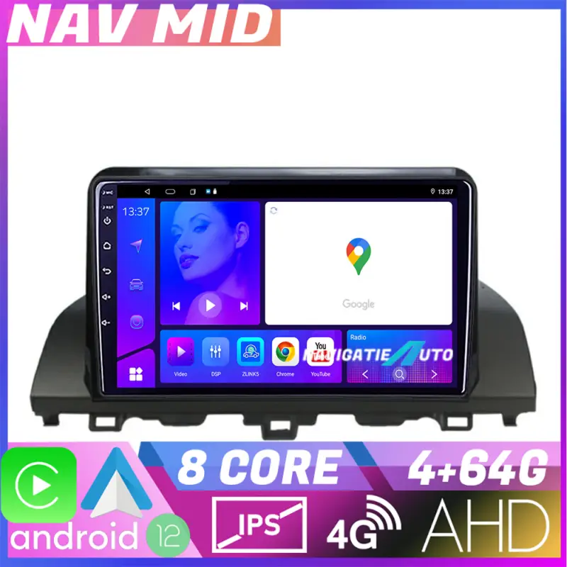 Super ofertă Navigație Honda Accord 2019-2022 Android 12, 4GB+64GB, 720P, CarPlay