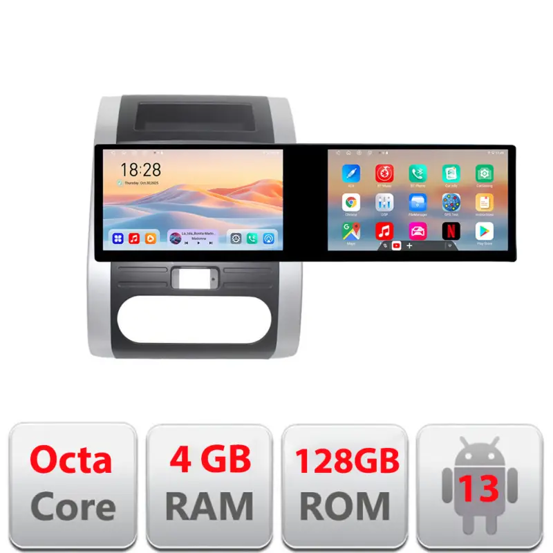 Navigatie Android Nissan X-Trail 2008-2013, 2 ecrane 21.6 inch, 4GB+128GB Ieftin