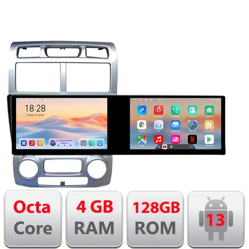 Navigatie Android Kia Sportage 2005-2007 cu 2 ecrane, 4GB RAM, 128GB Reducere