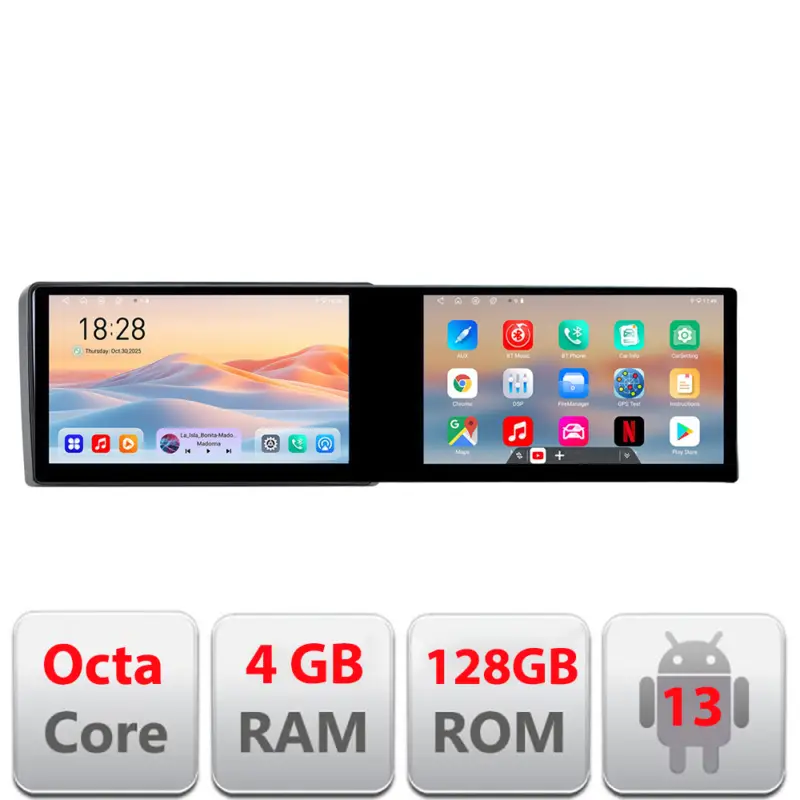 Navigatie Android Audi A3 8P cu 2 ecrane 21.6 inch, 4GB RAM, 128GB Reducere extra