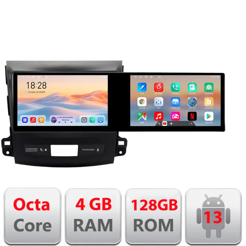 Navigație Android Mitsubishi Outlander 2007-2012, 21,6 inch, 4GB RAM, 128GB Reduceri