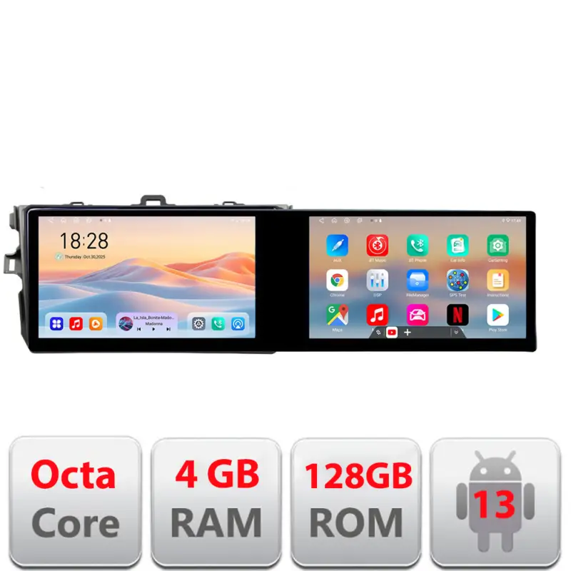 Navigatie Toyota Corolla Android 21.6 inch, 4GB RAM, 128GB, WiFi, GPS Plată securizată