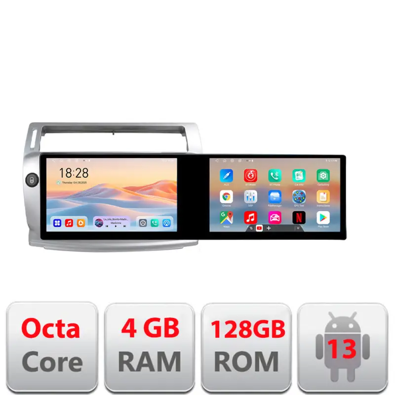 Navigatie Android Citroen C4 2005-2010, 21.6 inch, 4GB RAM, 128GB Mai ieftin