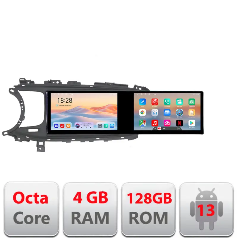 Navigație Android Mitsubishi ASX 2017-2021 facelift, 2 ecrane 21.6 inch, 4GB+128GB Expediere rapidă