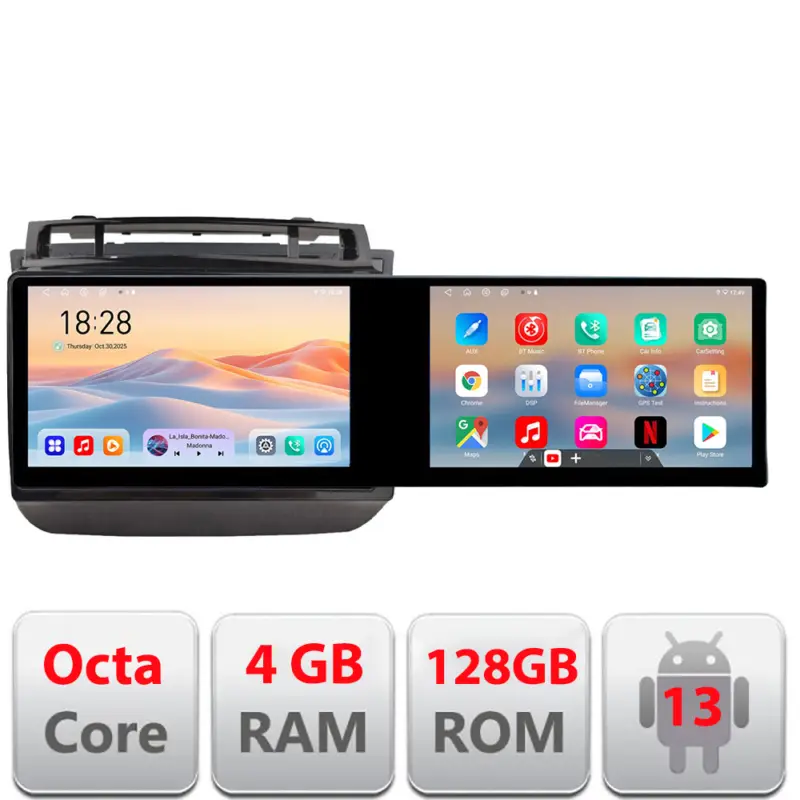 Transport gratuit Navigatie Android VW Touareg 2011-2018 cu 2 ecrane 21.6 inch, 4GB+128GB