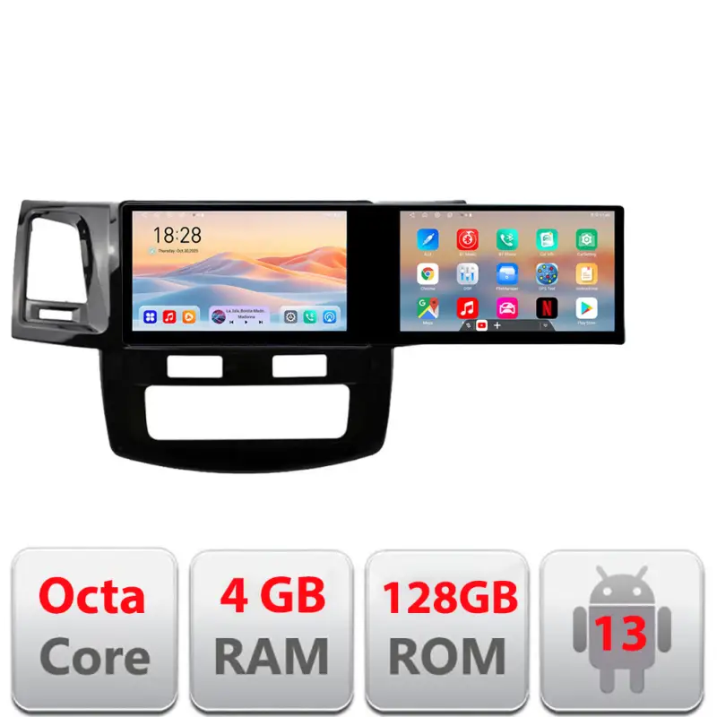 Navigatie Toyota Hilux 2008-2014 Edotec 2 ecrane 21.6 inch 4GB RAM 128GB Ofertă