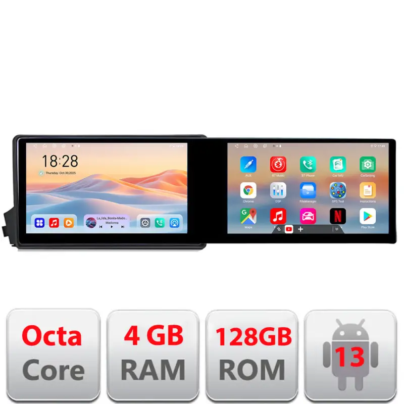 Reducere Navigație Android SsangYong Kyron/Actyon 21.6 inch, 2 ecrane, 4+128GB
