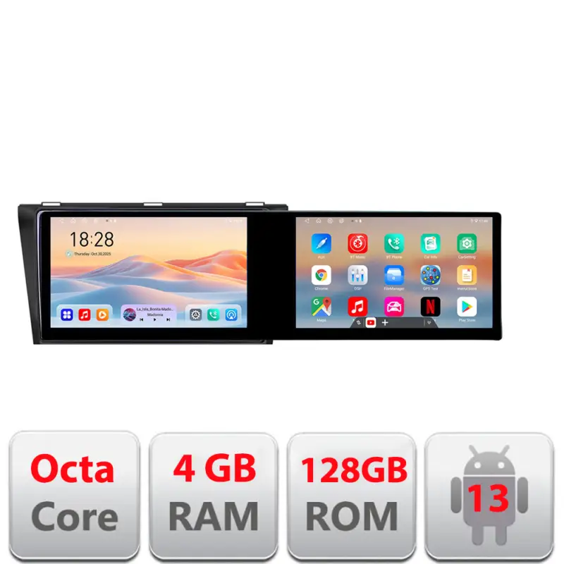 Navigatie Mazda 3 2004-2009 Edotec cu 2 ecrane, 4GB RAM, 128GB, Android Reducere extra