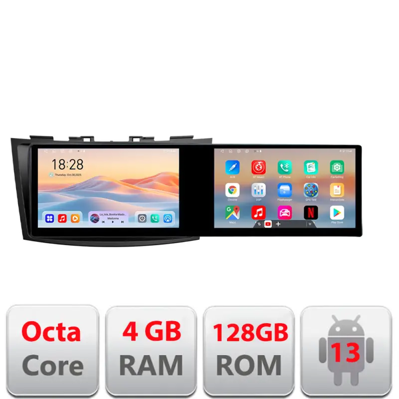 Livrare expres Navigație Suzuki Swift 2010-2017 Edotec, 2 ecrane, 4GB RAM, 128GB, Android
