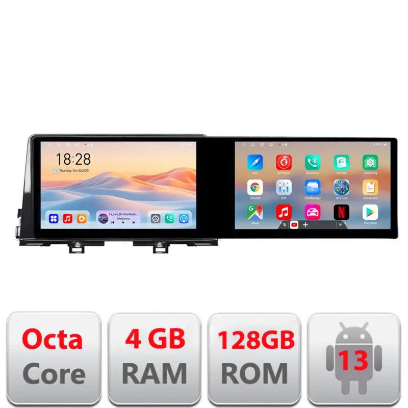 Preț mic Navigație Android Kia Picanto 2016+ cu 2 ecrane, 4GB RAM, 128GB
