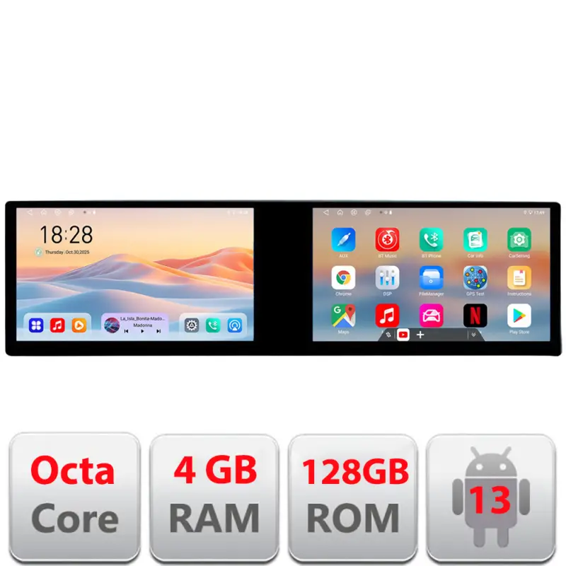 Navigatie Android Peugeot 308 2013-2018, 2 ecrane 21.6 inch, 4GB+128GB Premium
